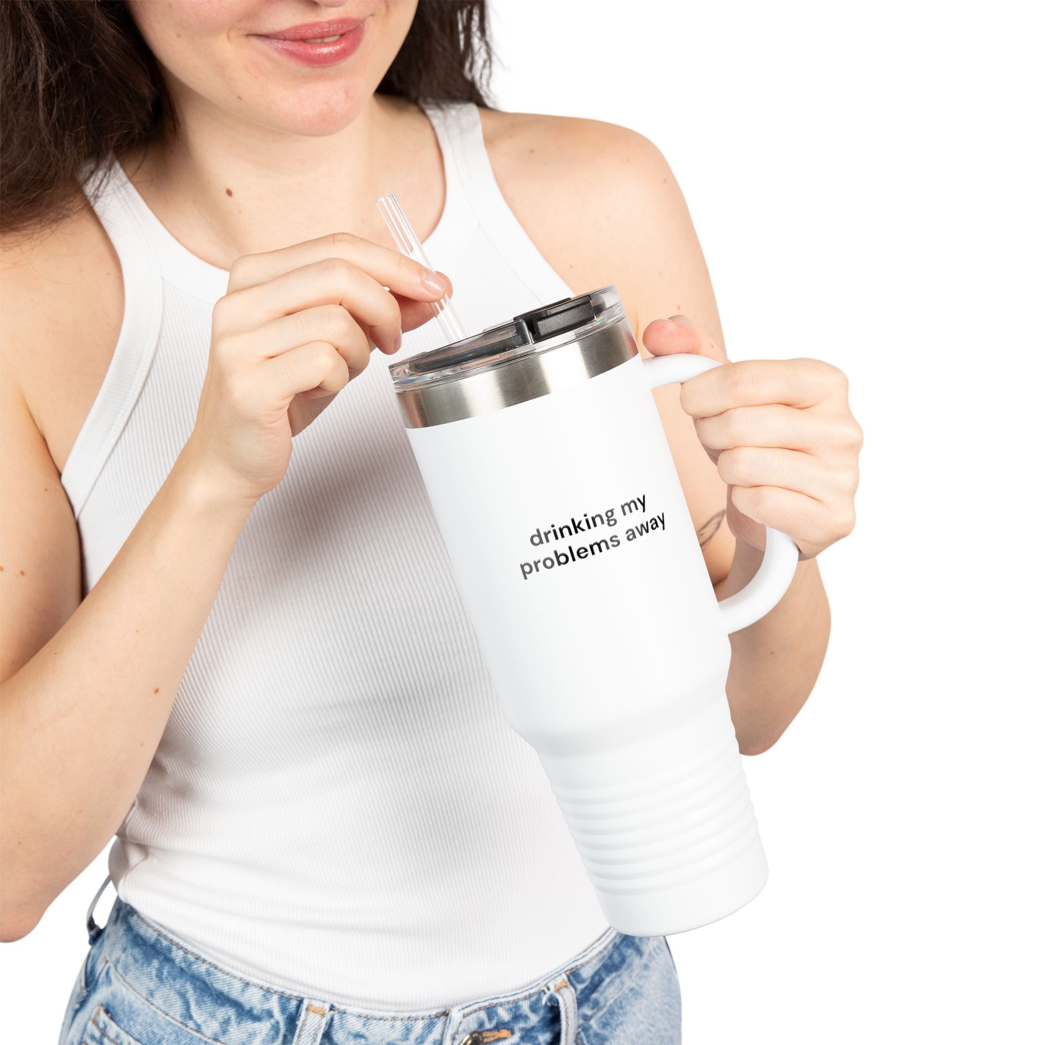 Insulated Travel Mug, 40oz - Stainless Steel